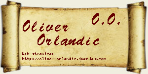 Oliver Orlandić vizit kartica